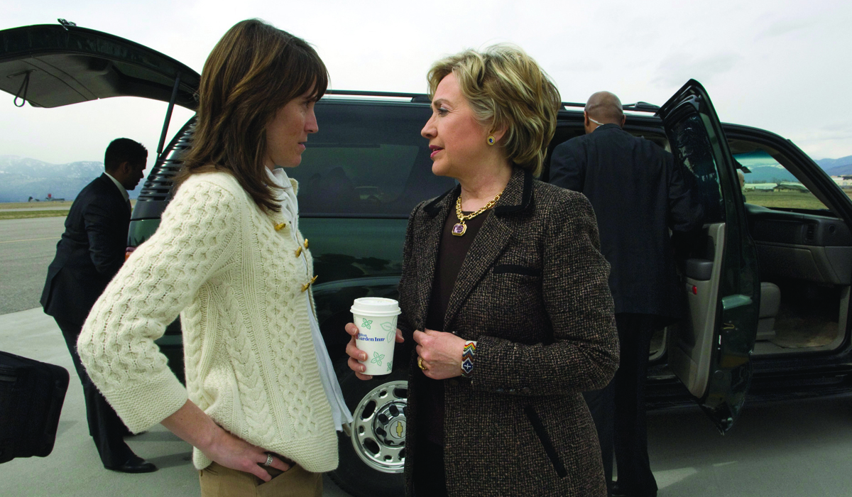 Williams and then-Senator Hillary Clinton during Clinton’s visit to Missoula in 2008 when she ran for president